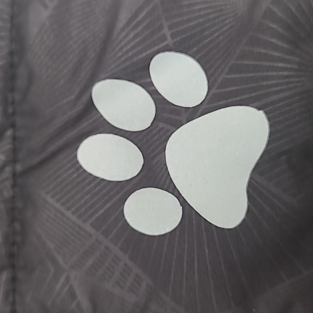 NWT Friends Furever Pet Apparel,Black Puffer Coat with Paw Print, Size Small - Picture 6 of 9